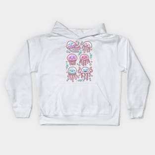 Cotton Candy Jellyfishes #5 Kids Hoodie